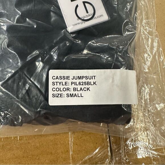 New Gigi C Cassie One Shoulder Cutout Jumpsuit Catsuit Black S - Picture 5 of 5